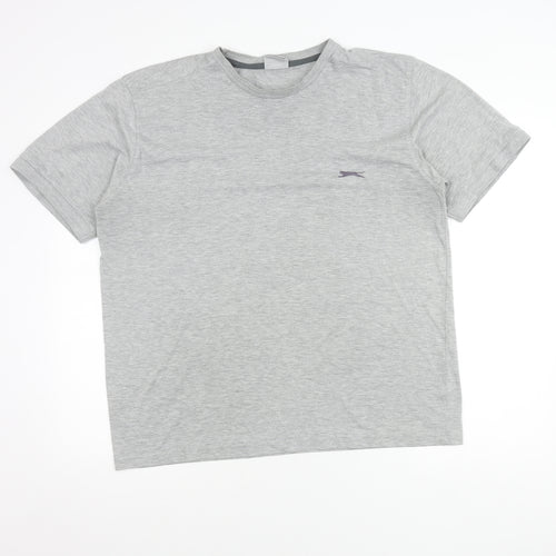 Slazenger Men’s Grey Crew Neck Short Sleeve T-Shirt L