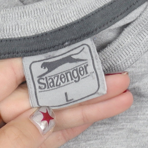 Slazenger Men’s Grey Crew Neck Short Sleeve T-Shirt L