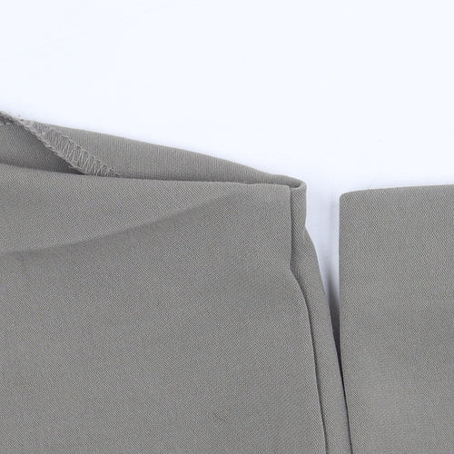 Zara Womens Beige XS Chino Trousers Straight Leg Pleated Workwear
