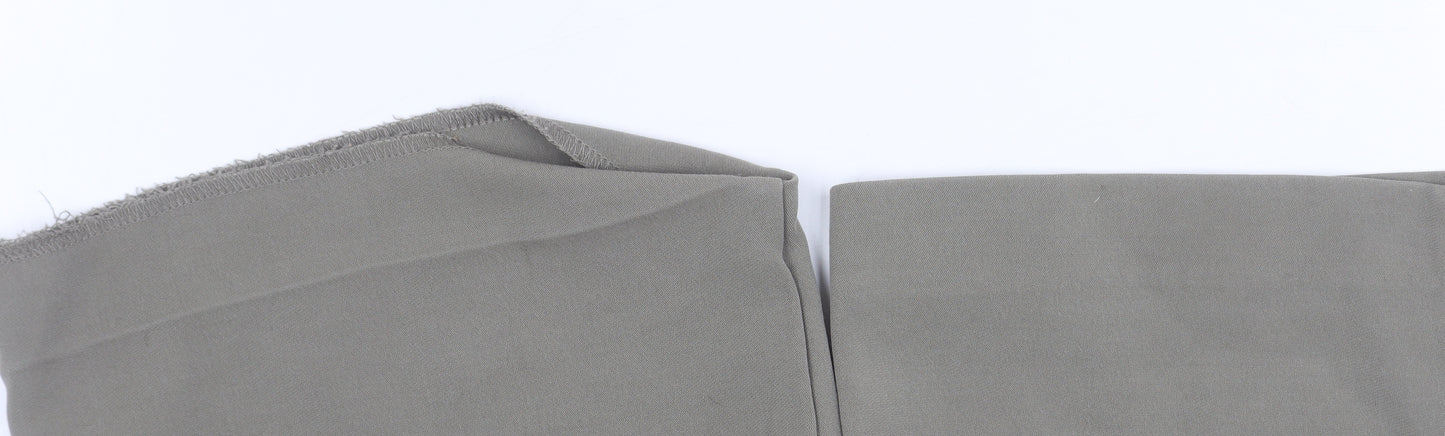 Zara Womens Beige XS Chino Trousers Straight Leg Pleated Workwear