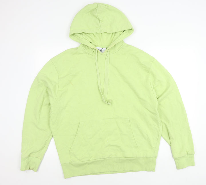 Collusion Womens Green Hoodie Medium Cotton Pullover Casual