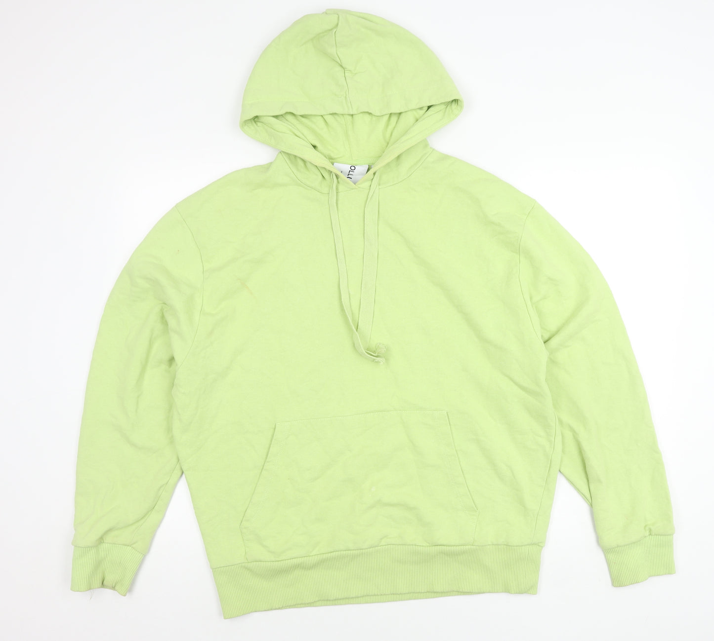 Collusion Womens Green Hoodie Medium Cotton Pullover Casual