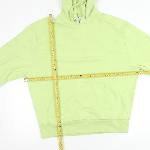 Collusion Womens Green Hoodie Medium Cotton Pullover Casual