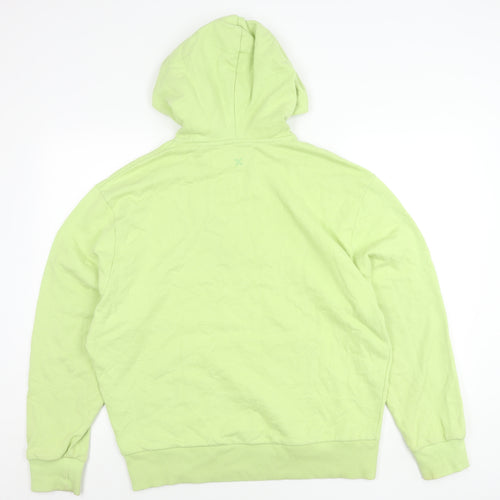 Collusion Womens Green Hoodie Medium Cotton Pullover Casual