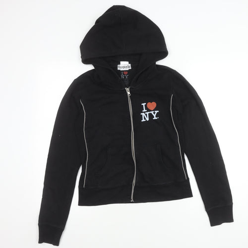 Rogue Unisex Black I Love NY Hoodie Jacket Size M Cotton Blend