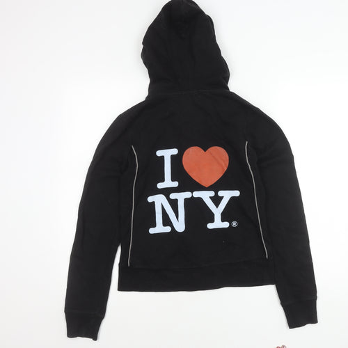 Rogue Unisex Black I Love NY Hoodie Jacket Size M Cotton Blend