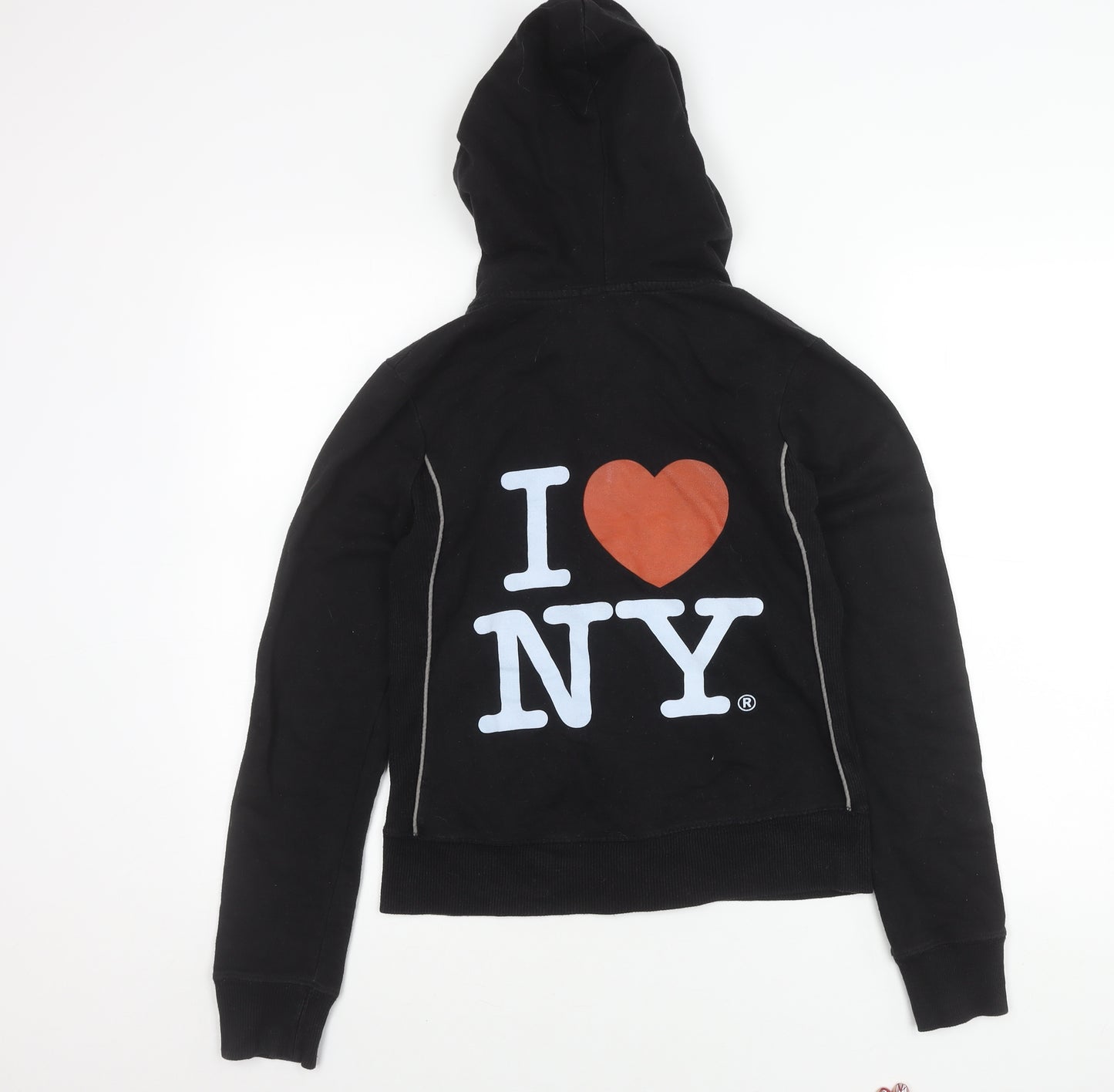 Rogue Unisex Black I Love NY Hoodie Jacket Size M Cotton Blend