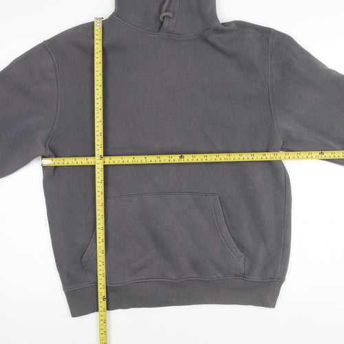 Topman Men’s Grey Pullover Hoodie S Regular Fit Fleece Lined