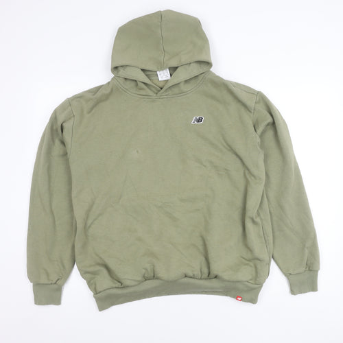 New Balance Mens Green Pullover Hoodie Small Regular Fit Sportswear