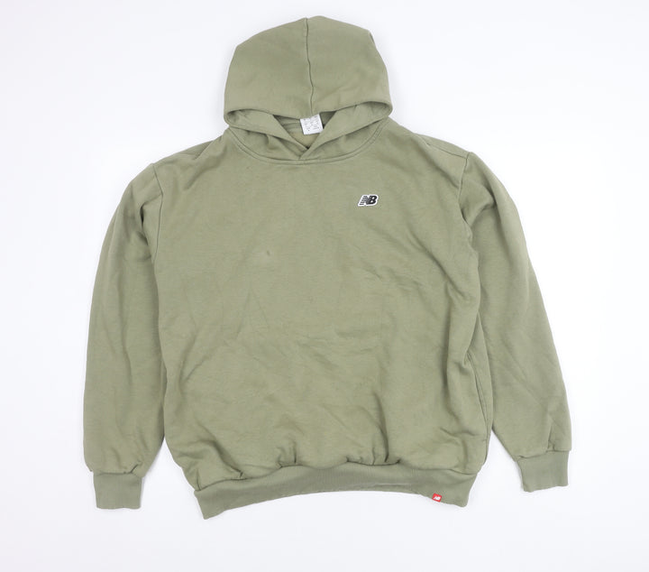 New Balance Mens Green Pullover Hoodie Small Regular Fit Sportswear