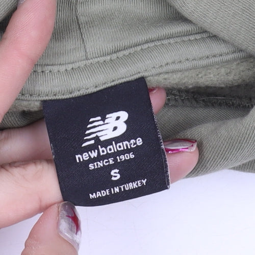 New Balance Mens Green Pullover Hoodie Small Regular Fit Sportswear