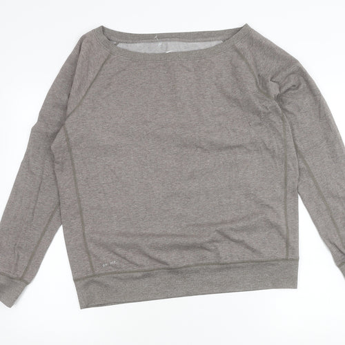 Nike Women’s Grey Dri-Fit Pullover Sweatshirt Size L Long Sleeve