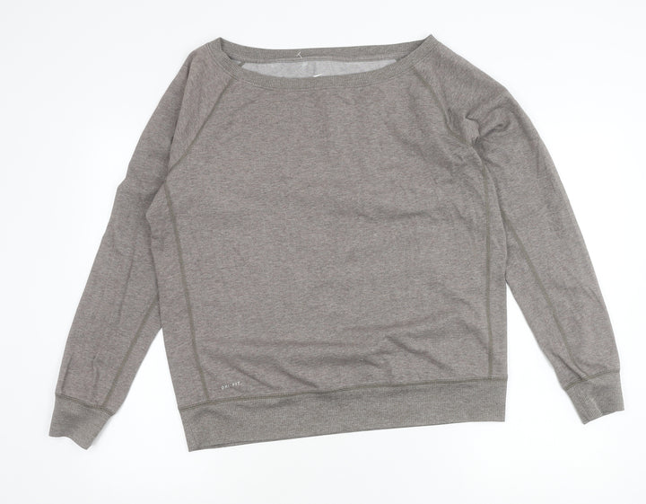 Nike Women’s Grey Dri-Fit Pullover Sweatshirt Size L Long Sleeve