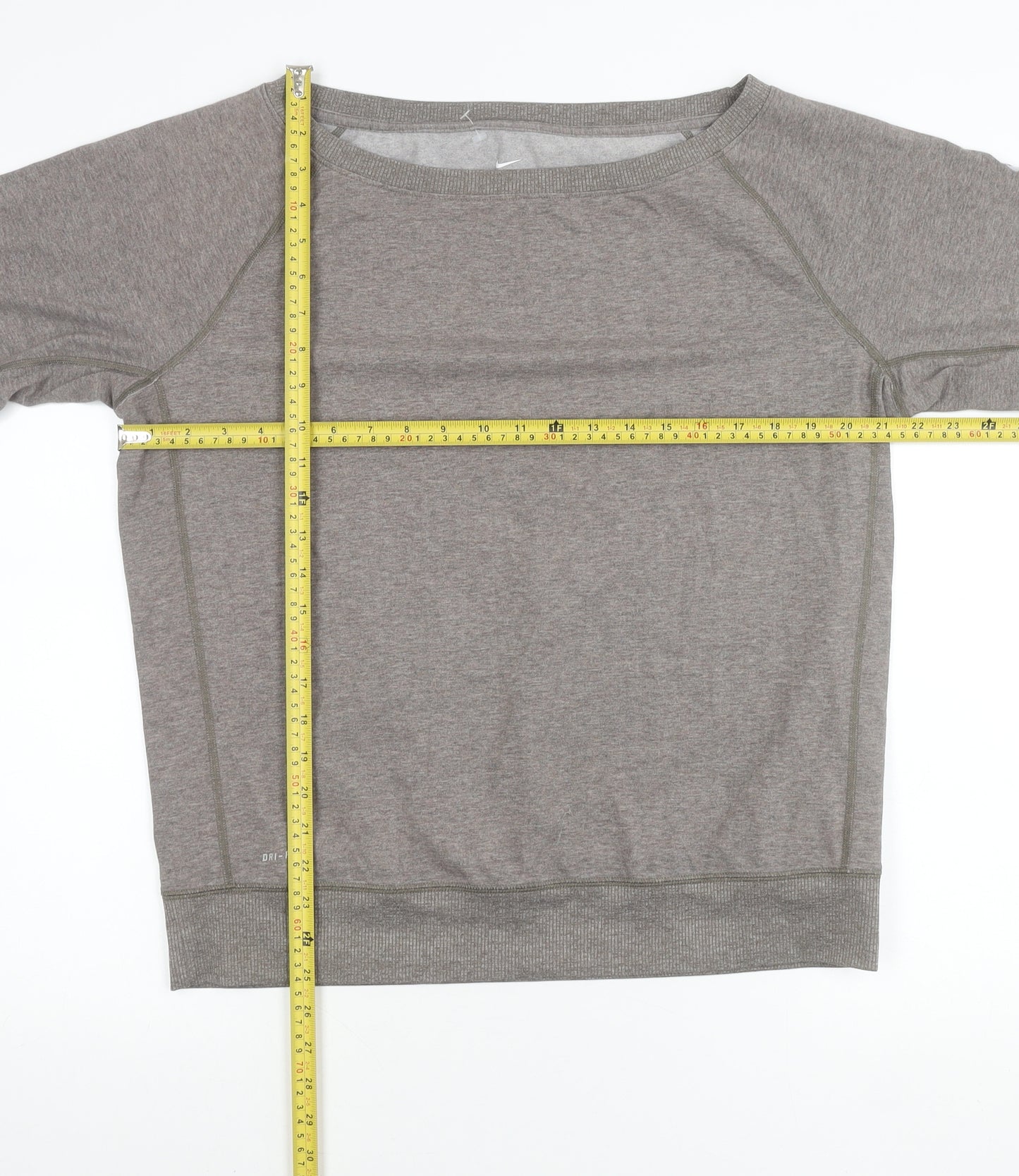 Nike Women’s Grey Dri-Fit Pullover Sweatshirt Size L Long Sleeve