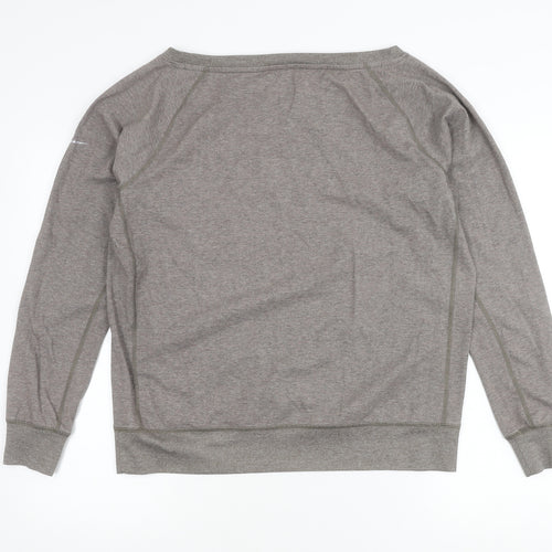 Nike Women’s Grey Dri-Fit Pullover Sweatshirt Size L Long Sleeve
