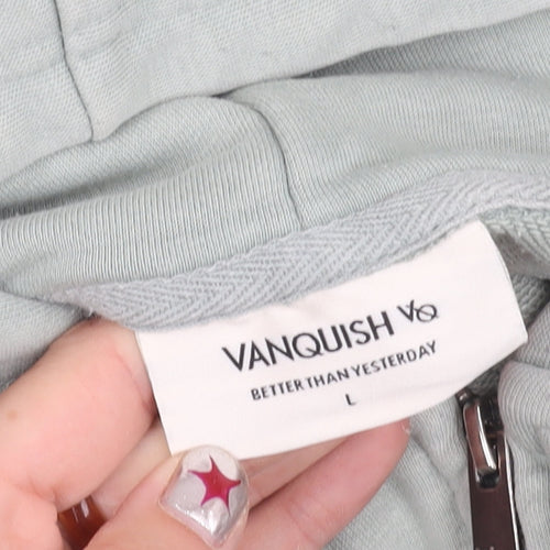 Vanquish Womens Green L Relaxed Fit Hooded Full Zip Jacket