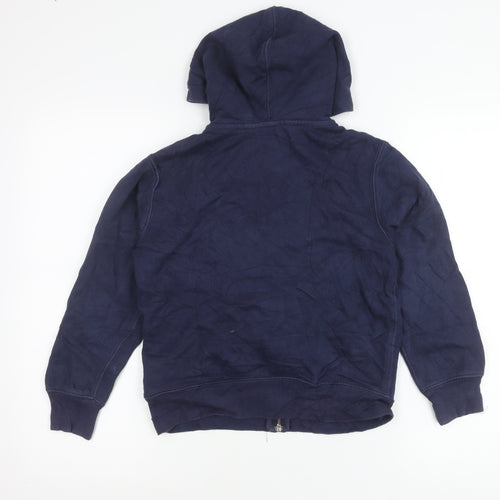 Ralph Lauren Boys Blue 8 Years Hooded Full Zip Jacket Cotton Blend
