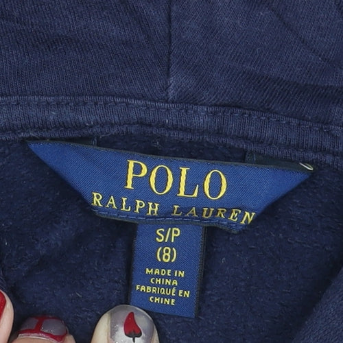 Ralph Lauren Boys Blue 8 Years Hooded Full Zip Jacket Cotton Blend