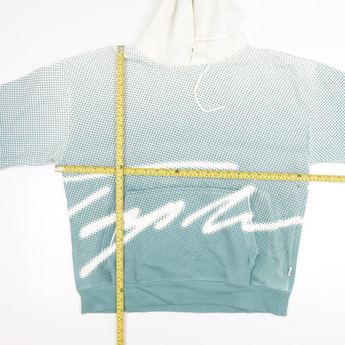 Topman Men’s Green Pullover Hoodie L Long Sleeve Graphic Print