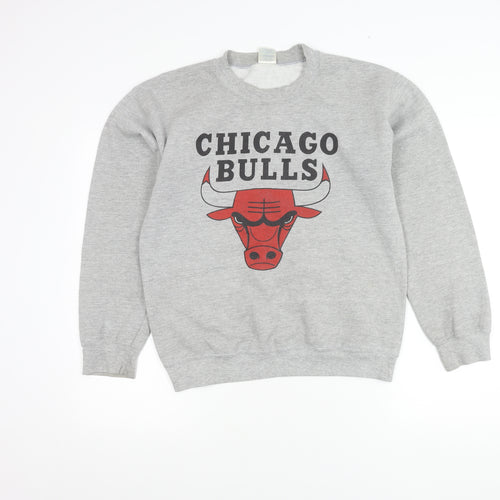 Gildan Women’s Grey Chicago Bulls Sweatshirt Size S Crew Neck