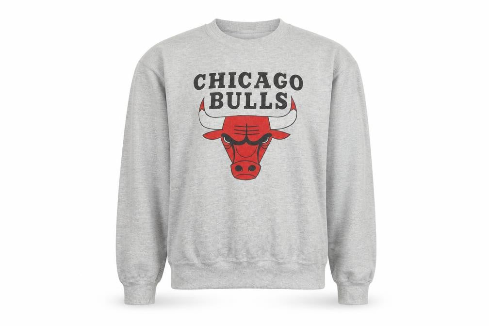 Gildan Women’s Grey Chicago Bulls Sweatshirt Size S Crew Neck