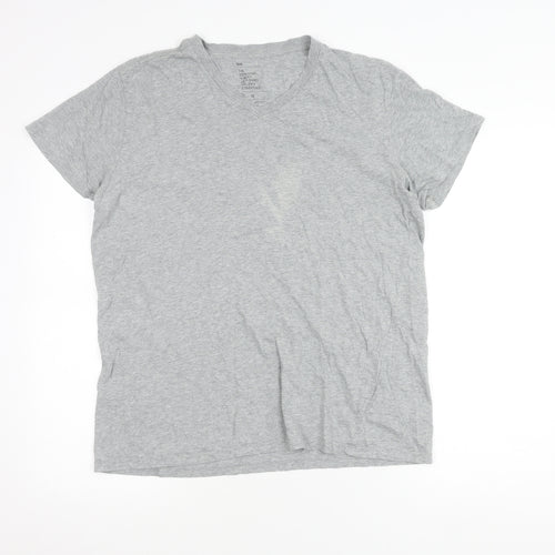 Gap Women’s Grey V-Neck Short Sleeve Cotton T-Shirt Size M