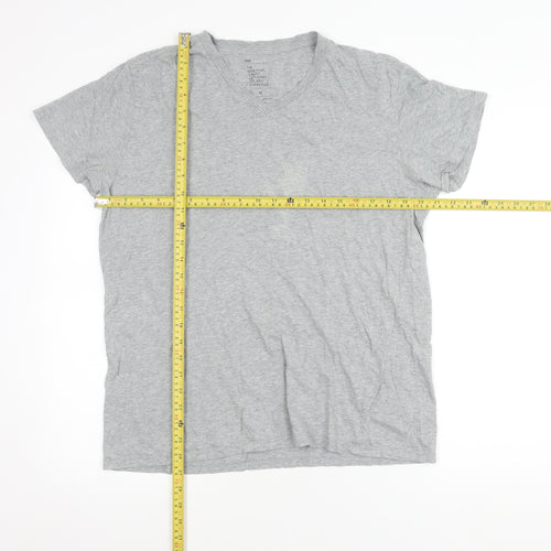 Gap Women’s Grey V-Neck Short Sleeve Cotton T-Shirt Size M