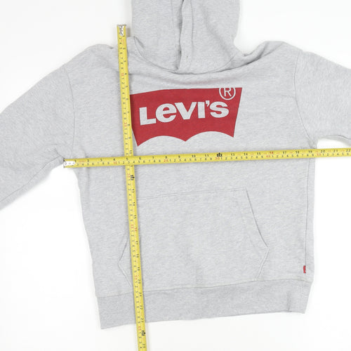Levi's Teens Grey Pullover Hoodie 2XS Cotton Logo Sweatshirt