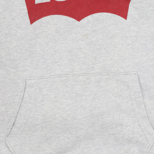 Levi's Teens Grey Pullover Hoodie 2XS Cotton Logo Sweatshirt