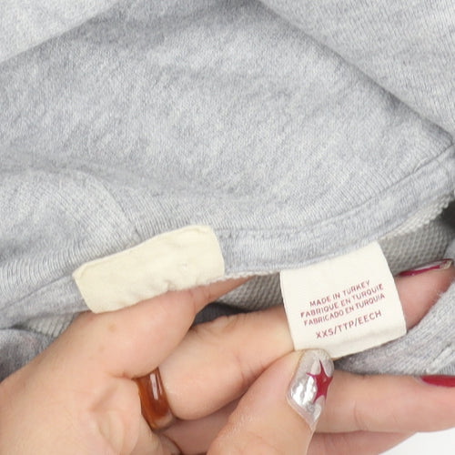 Levi's Teens Grey Pullover Hoodie 2XS Cotton Logo Sweatshirt