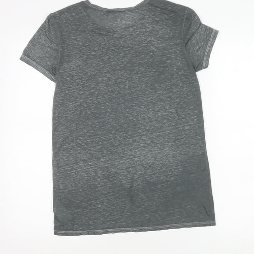 American Eagle Womens Grey Elephant Graphic T-Shirt Size S