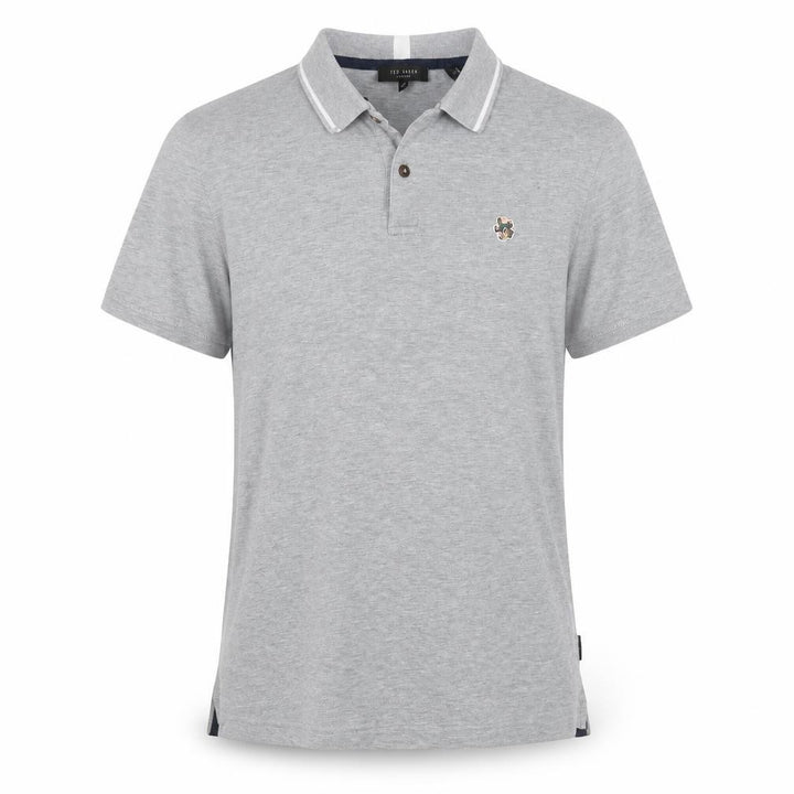 Ted Baker Men's Grey Regular Fit Cotton Polo Shirt Size M