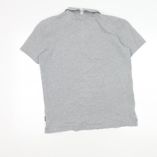 Ted Baker Men's Grey Regular Fit Cotton Polo Shirt Size M