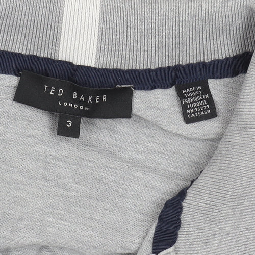 Ted Baker Men's Grey Regular Fit Cotton Polo Shirt Size M