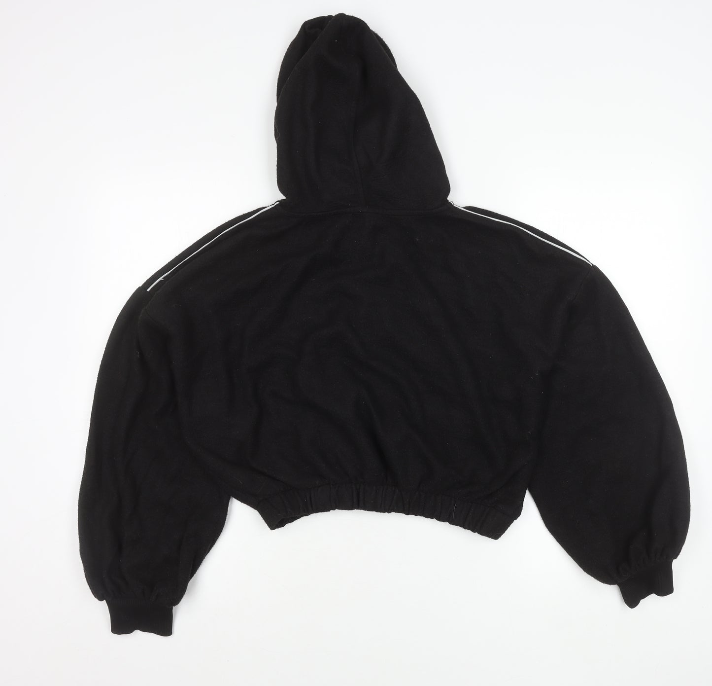Topshop Women’s Black Hoodie Medium Pullover 1/2 Zip Long Sleeve
