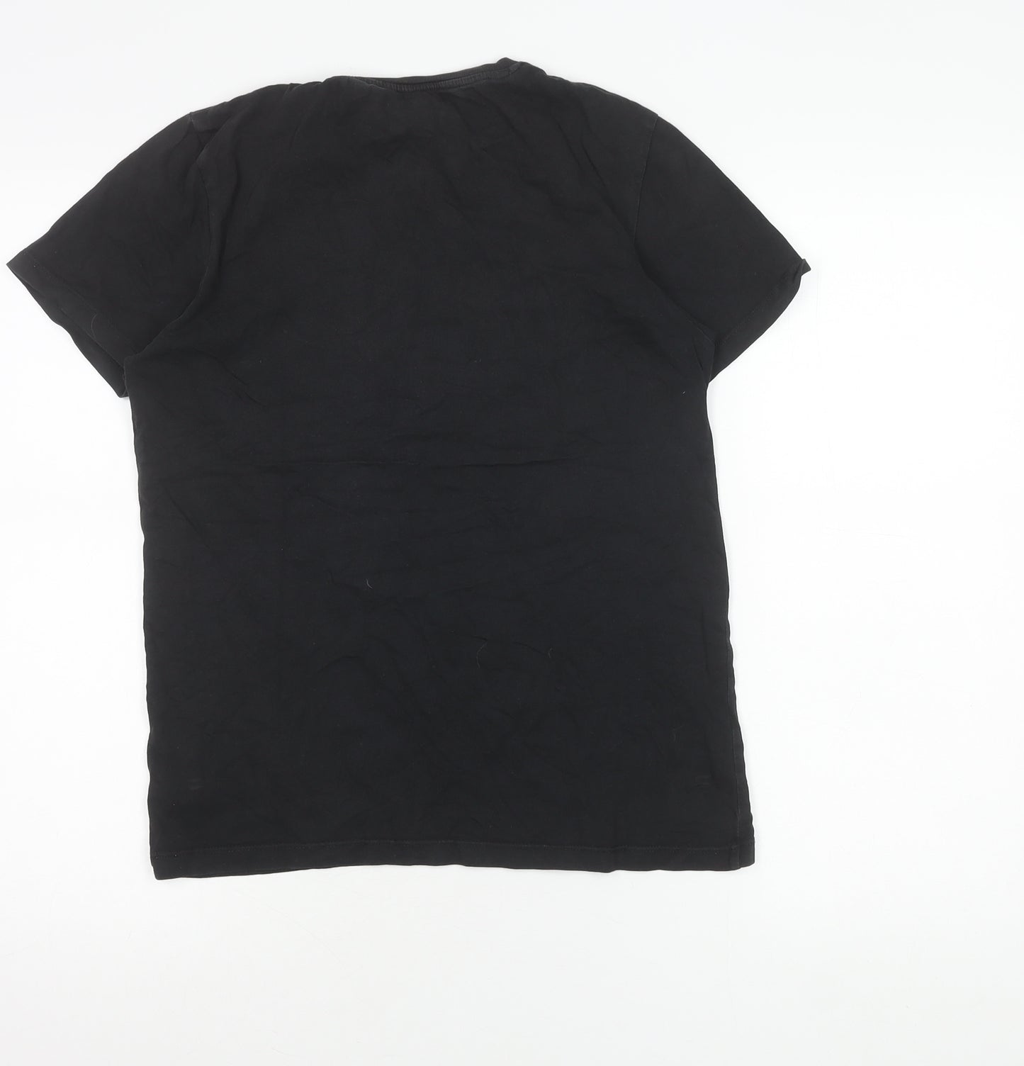 Jack & Jones Men’s Black Small Graphic Logo Crew Neck T-Shirt