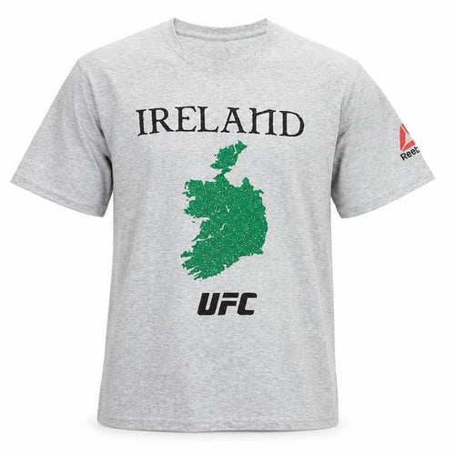 Reebok Men’s Grey Ireland UFC Graphic Logo T-Shirt Size L