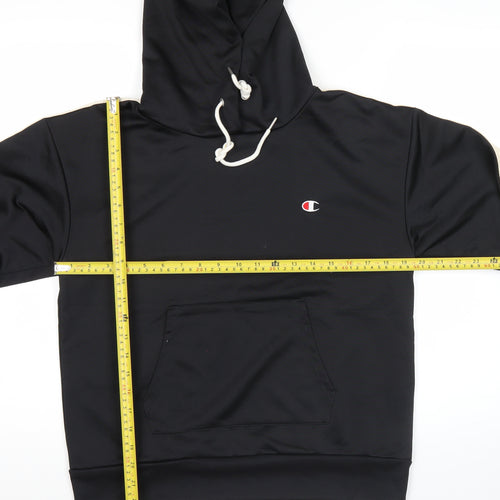 Champion Women's Black Pullover Hoodie L Logo Sportswear