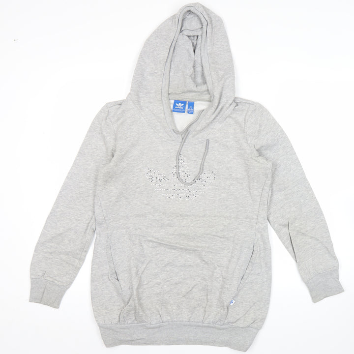 Adidas Women’s Grey Hoodie Size 8 UK Pullover Hooded Sweatshirt