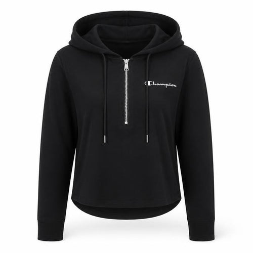 Champion Womens Black Large Hoodie Sweatshirt Long Sleeve Zip