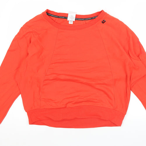 Adidas Womens Red Sweatshirt UK 14 XL Long Sleeve Crew Neck Sports Top