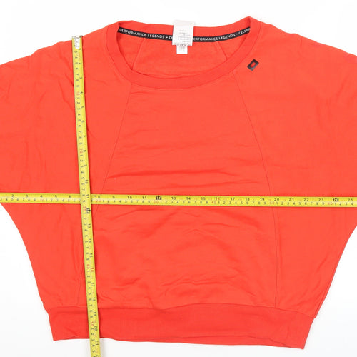 Adidas Womens Red Sweatshirt UK 14 XL Long Sleeve Crew Neck Sports Top