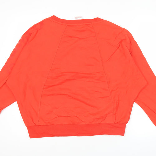 Adidas Womens Red Sweatshirt UK 14 XL Long Sleeve Crew Neck Sports Top