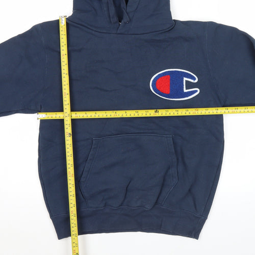 Champion Men's Blue Pullover Hoodie Medium Logo Sportswear