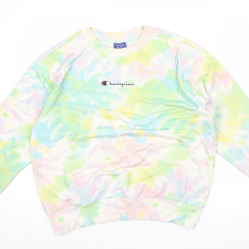Champion Womens Multicoloured Medium Tie Dye Crew Neck Sweatshirt