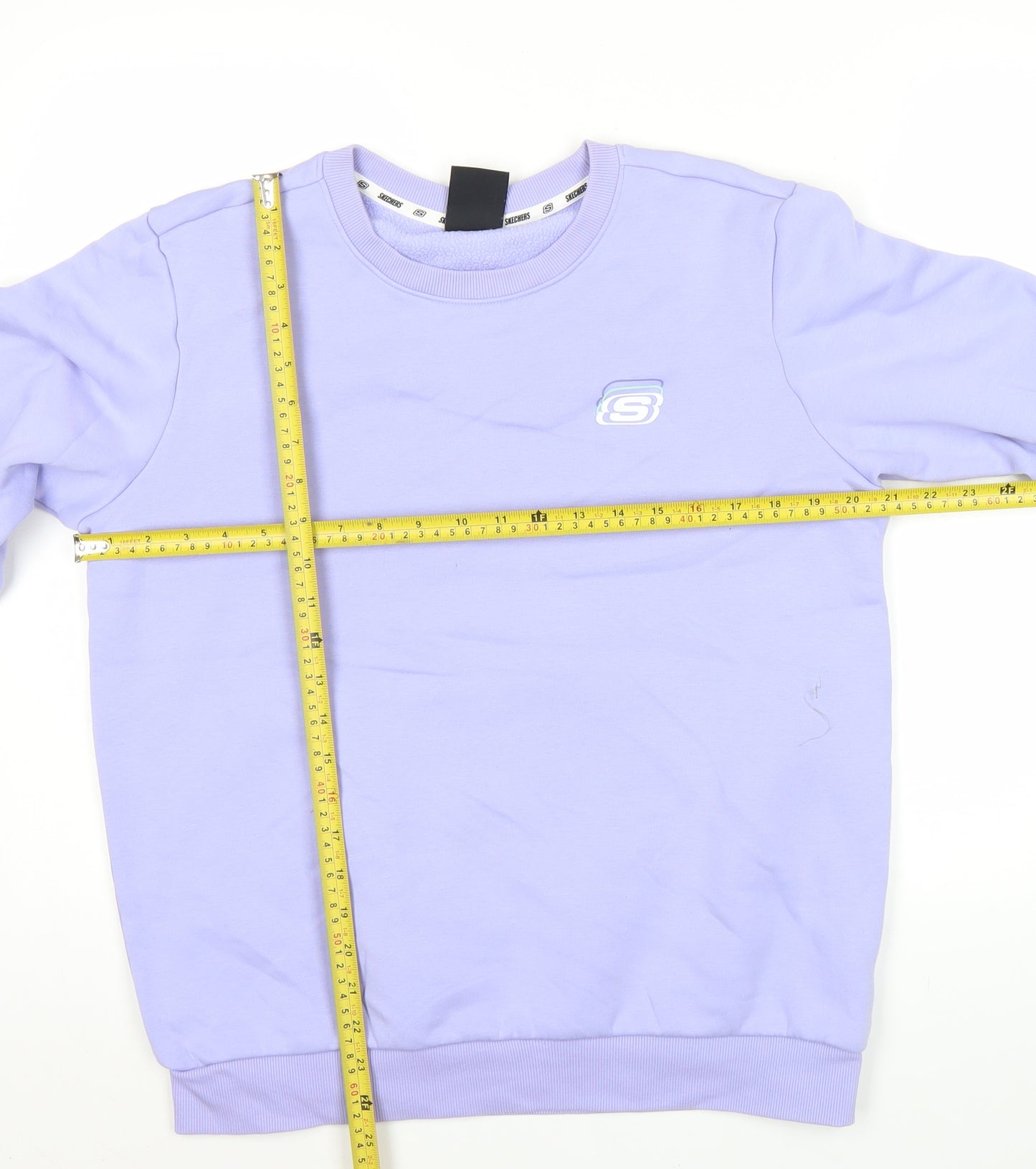 Skechers Womens Purple Logo Pullover Sweatshirt Size 12 UK