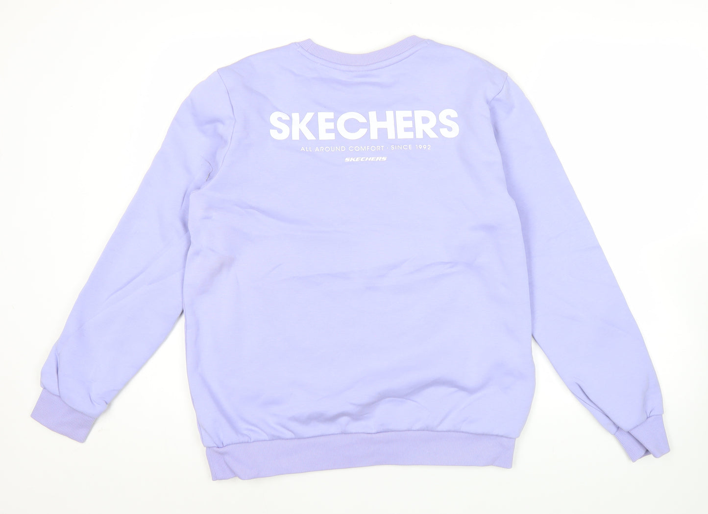 Skechers Womens Purple Logo Pullover Sweatshirt Size 12 UK