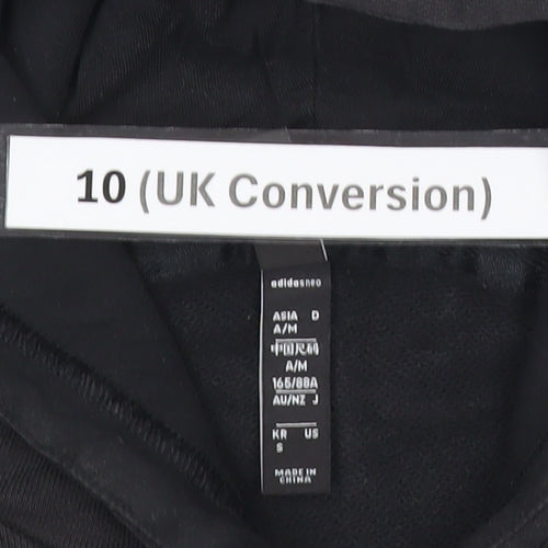 Adidas Womens Black Size 10 Pullover Hoodie Sweatshirt with Logo