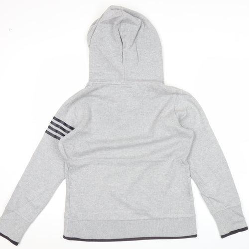 Fila Mens Grey Henley Hoodie Size M Hooded Sweatshirt Logo Sports