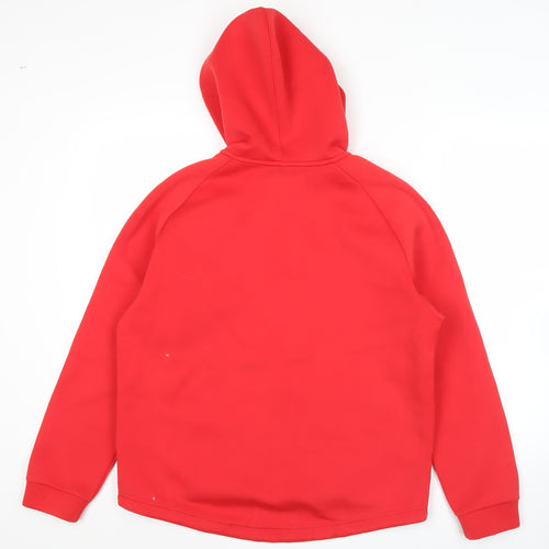 Adidas Men’s Red Full Zip Hoodie S Logo Sports Training